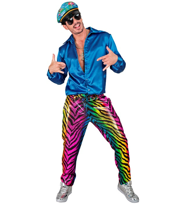 Widmann Party Fashion Pants (Rainbow Animalier Tiger Sequin Pants) (S) Rainbow