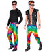 Widmann Party Fashion Pants (Rainbow Sequin Pants) (XL) Rainbow