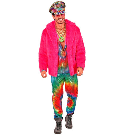 Widmann Party Fashion Pants (Tie Dye Sequin Pants) (L) Rainbow