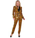 Widmann Party Fashion Pants (Animalier Tiger Sequin Pants) (M) Orange