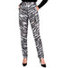 Widmann Party Fashion Pants (Animalier Zebra Sequin Pants) (S) Silver