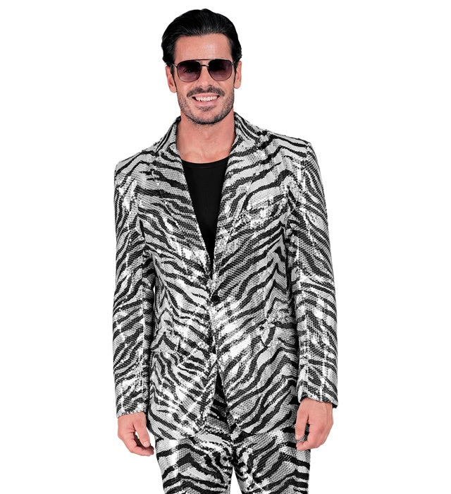 Widmann Party Fashion Jacket (Animalier Tiger Sequin Jacket) (XXL) Orange