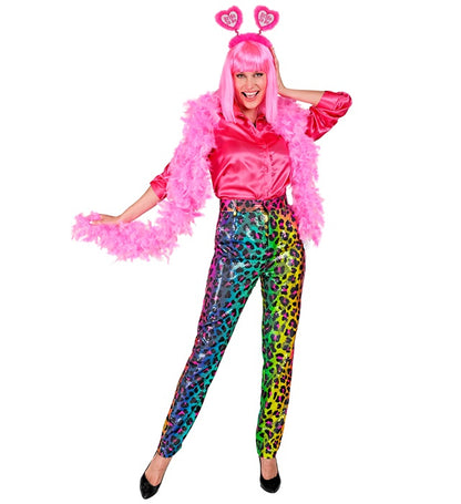 Widmann Party Fashion Pants (Rainbow Animalier Leopard Sequin Pants) (M) Rainbow