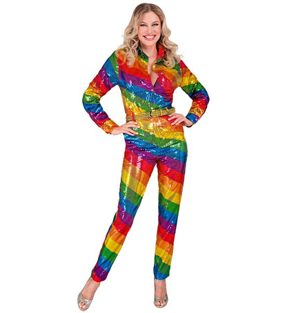 Widmann Party Fashion Pants (Rainbow Sequin Pants) (S) Rainbow