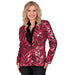 Widmann Party Fashion Jacket (Pink Animalier Sequin Jacket) (L) Pink