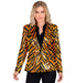 Widmann Party Fashion Jacket (Rainbow Animalier Tiger Sequin Jacket) (XXL) Rainbow