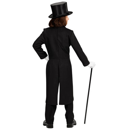 Widmann Children's Black Tailcoat With Satin Collar (140 cm / 8-10 Years) Black
