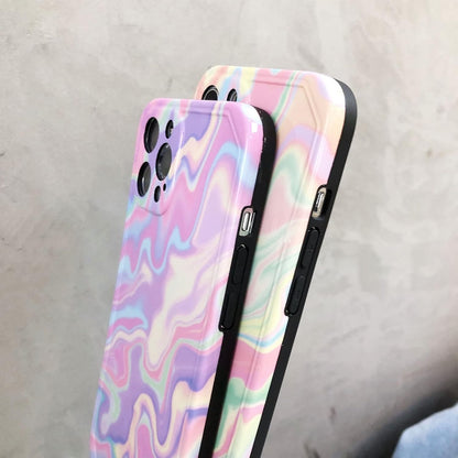 Luxury Water Ripple Soft IMD Phone Case For iphone12 Mini 11 Pro Max X XR XS MAX SE 2020 7 8Plus Shockproof Cover Protection-Style 3-For iPhone X or XS