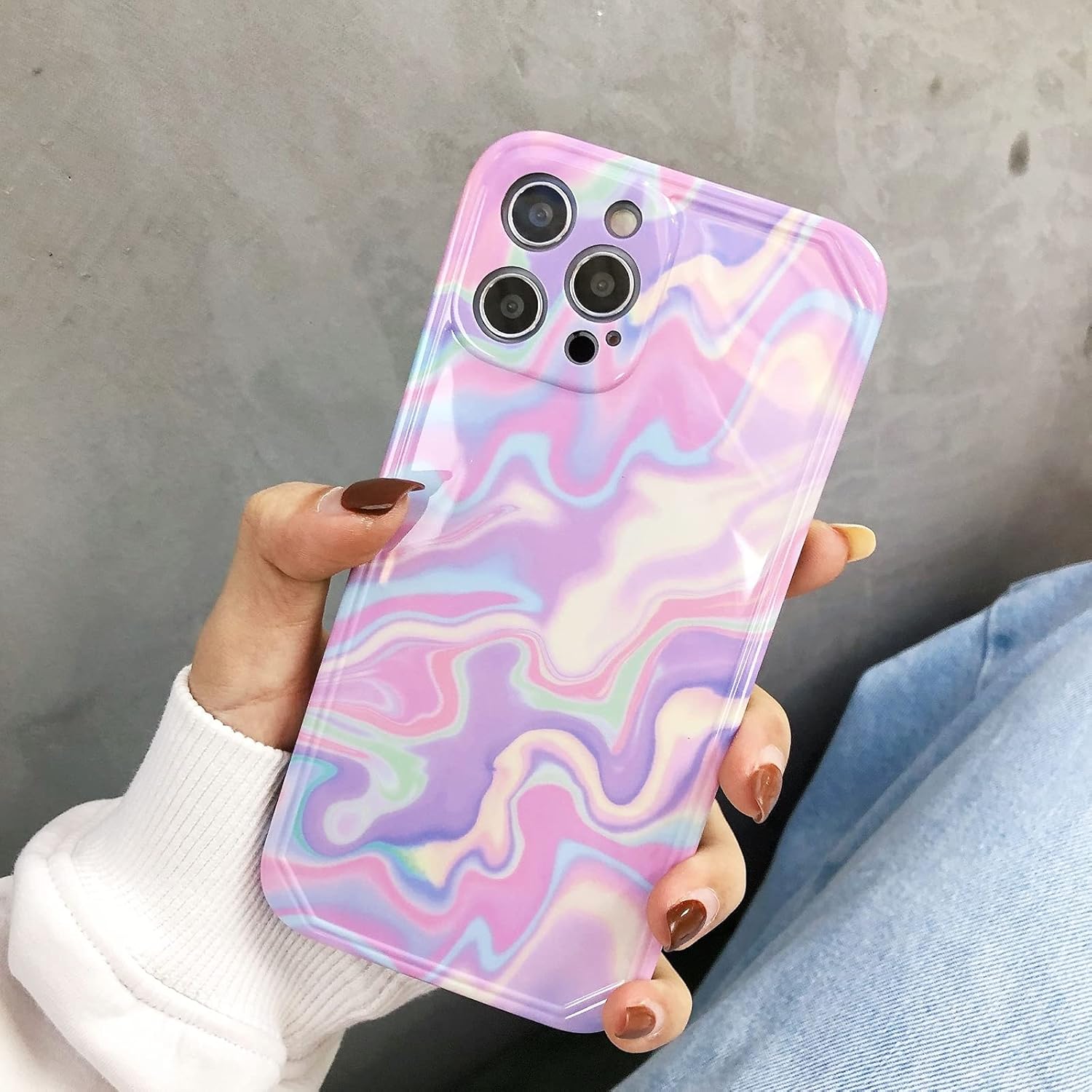 Luxury Water Ripple Soft IMD Phone Case For iphone12 Mini 11 Pro Max X XR XS MAX SE 2020 7 8Plus Shockproof Cover Protection-Style 3-For iPhone X or XS