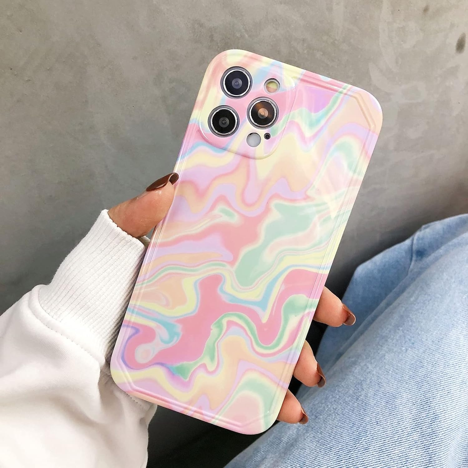 Luxury Water Ripple Soft IMD Phone Case For iphone12 Mini 11 Pro Max X XR XS MAX SE 2020 7 8Plus Shockproof Cover Protection-Style 3-For iPhone X or XS