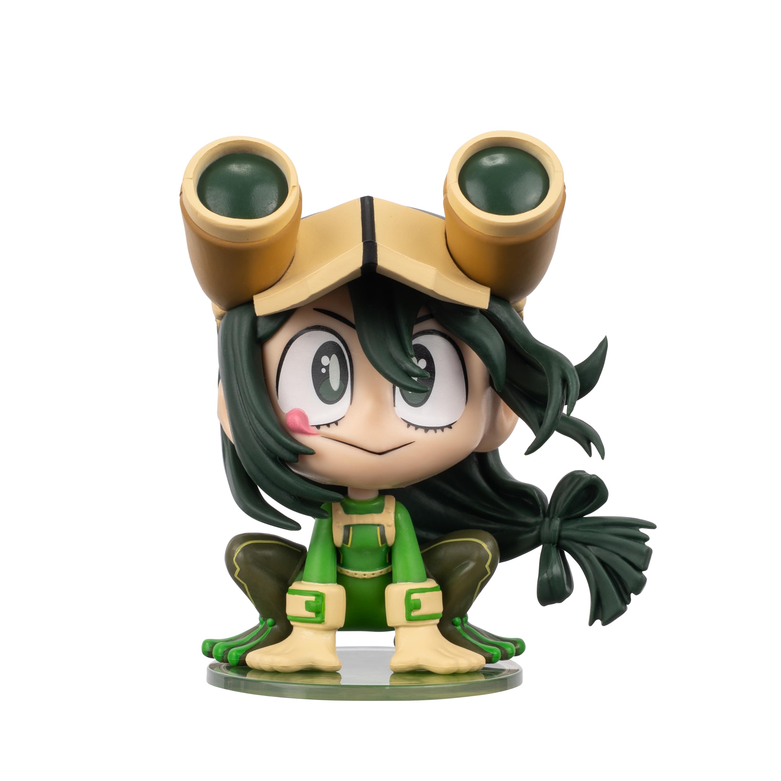 Total Anime Tsuyu Asui (Kawaii) - 4-Inch Scale Articulated Mini-Figure with Display Base