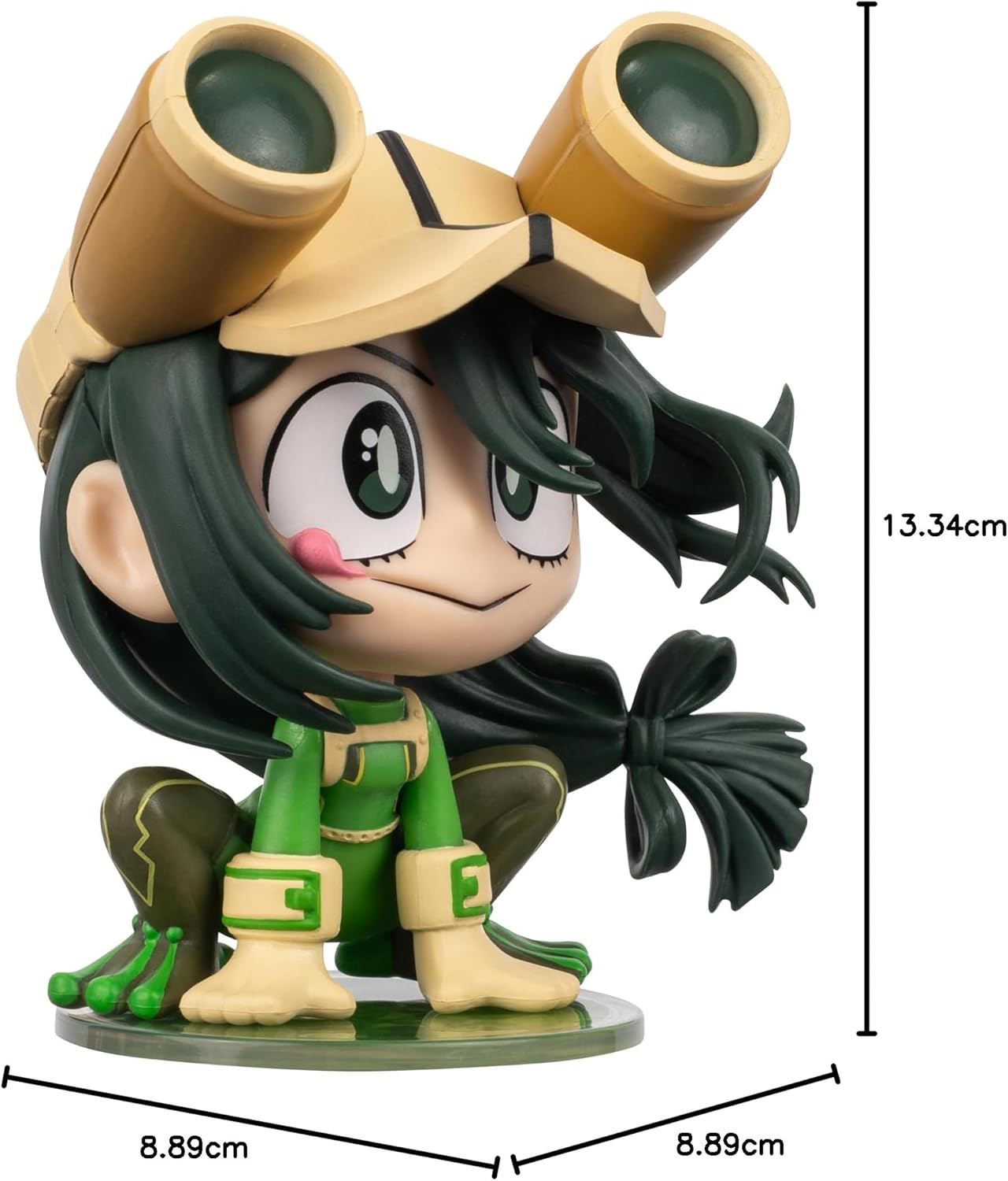 Total Anime Tsuyu Asui (Kawaii) - 4-Inch Scale Articulated Mini-Figure with Display Base