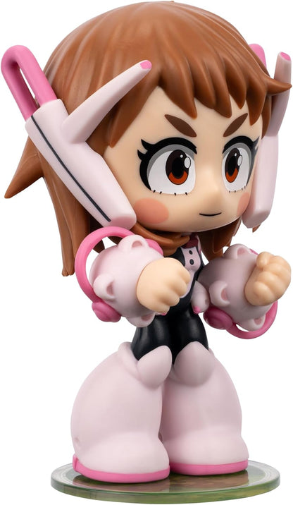 Total Anime Ochaco Uraraka (Kawaii) - 4-Inch Scale Articulated Mini-Figure with Display Base