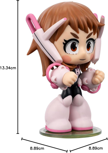 Total Anime Ochaco Uraraka (Kawaii) - 4-Inch Scale Articulated Mini-Figure with Display Base