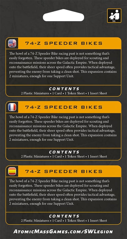 Asmodee | Star Wars: Legion - 74-Z Speeder Bike Unit Expansion | Miniatures Game | Ages 14+ | 2 Players | 90 Minutes Playing Time