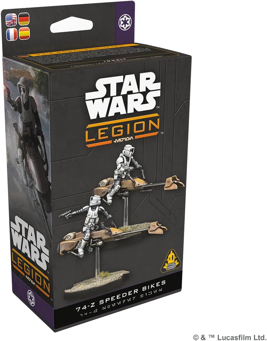 Asmodee | Star Wars: Legion - 74-Z Speeder Bike Unit Expansion | Miniatures Game | Ages 14+ | 2 Players | 90 Minutes Playing Time