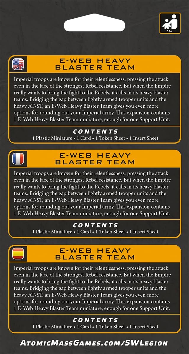 Asmodee | Star Wars: Legion - E-Web Heavy Blaster Team | Miniatures Game | Ages 14+ | 2 Players | 90 Minutes Playing Time