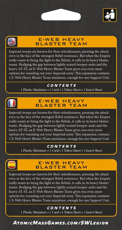 Asmodee | Star Wars: Legion - E-Web Heavy Blaster Team | Miniatures Game | Ages 14+ | 2 Players | 90 Minutes Playing Time