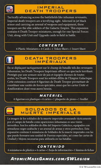Asmodee | Star Wars: Legion - Imperial Death Troopers | Miniatures Game | Ages 14+ | 2 Players | 90 Minutes Playing Time