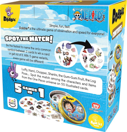 Asmodee | Dobble One Piece | Family Quick Reaction Card Game | Ages 6+ | 2-8 Players | 15 Minutes Playing Time