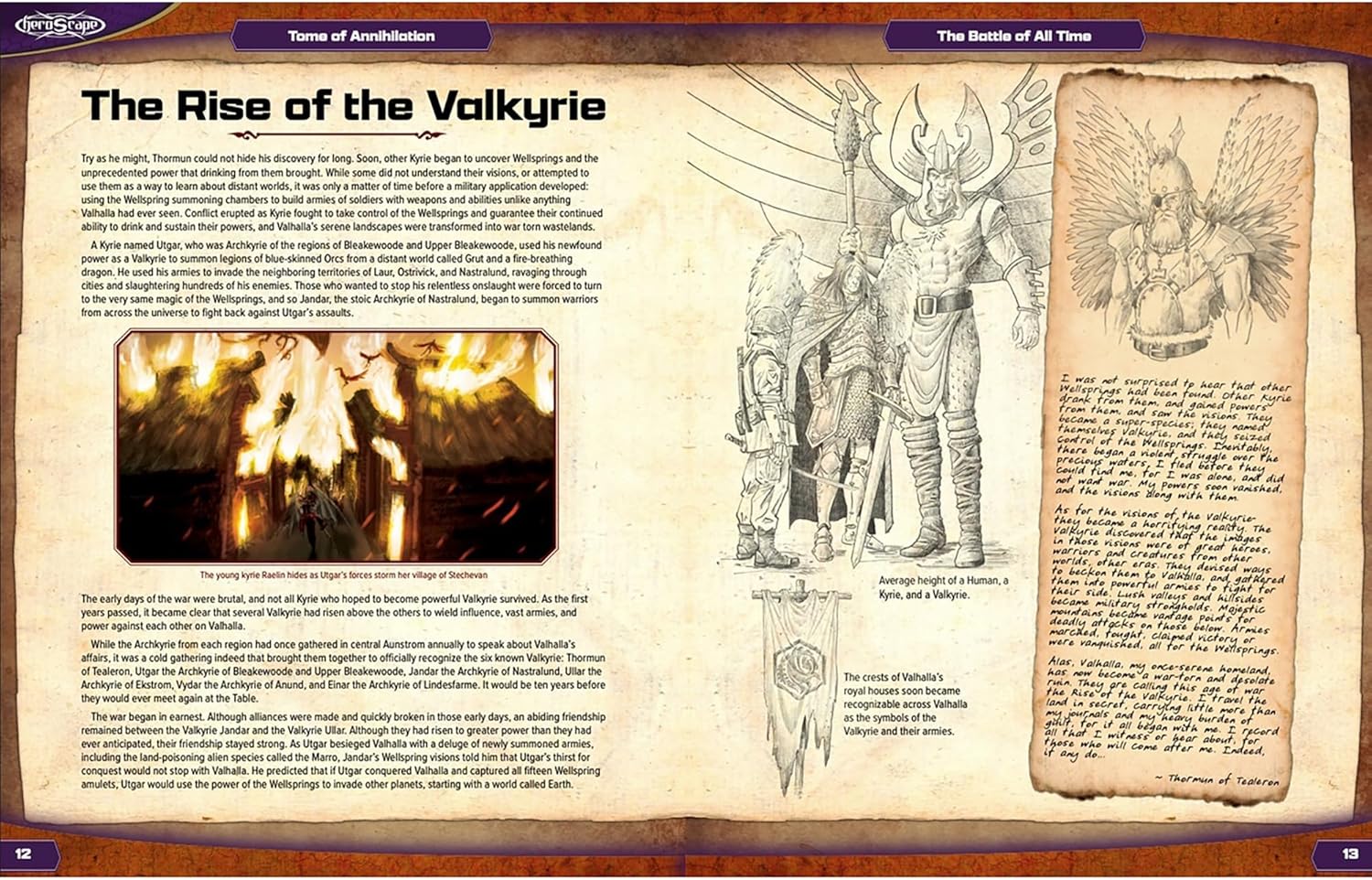 Heroscape: Tome of Annihilation - Hardcover RPG Book, Lore Collection, Chronicles The Complete Saga of The Age of Annihilation, Biographies Scenarios