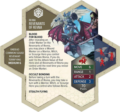 Renegade | Heroscape Age Of Annihilation: Revenants & Nuckelavee | Army Expansion, Heroscape Compatible, 4 Miniatures, 2 Army Cards | 2-4 Players | 60-120 Minutes