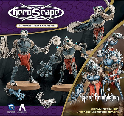 Renegade | Heroscape Age Of Annihilation: Necrotech Reavers | Army Expansion, Heroscape Compatible, 6 Miniatures, 9 Interchangeable Arms, 4 Army Cards | 2-4 Players | 60-120 Minutes
