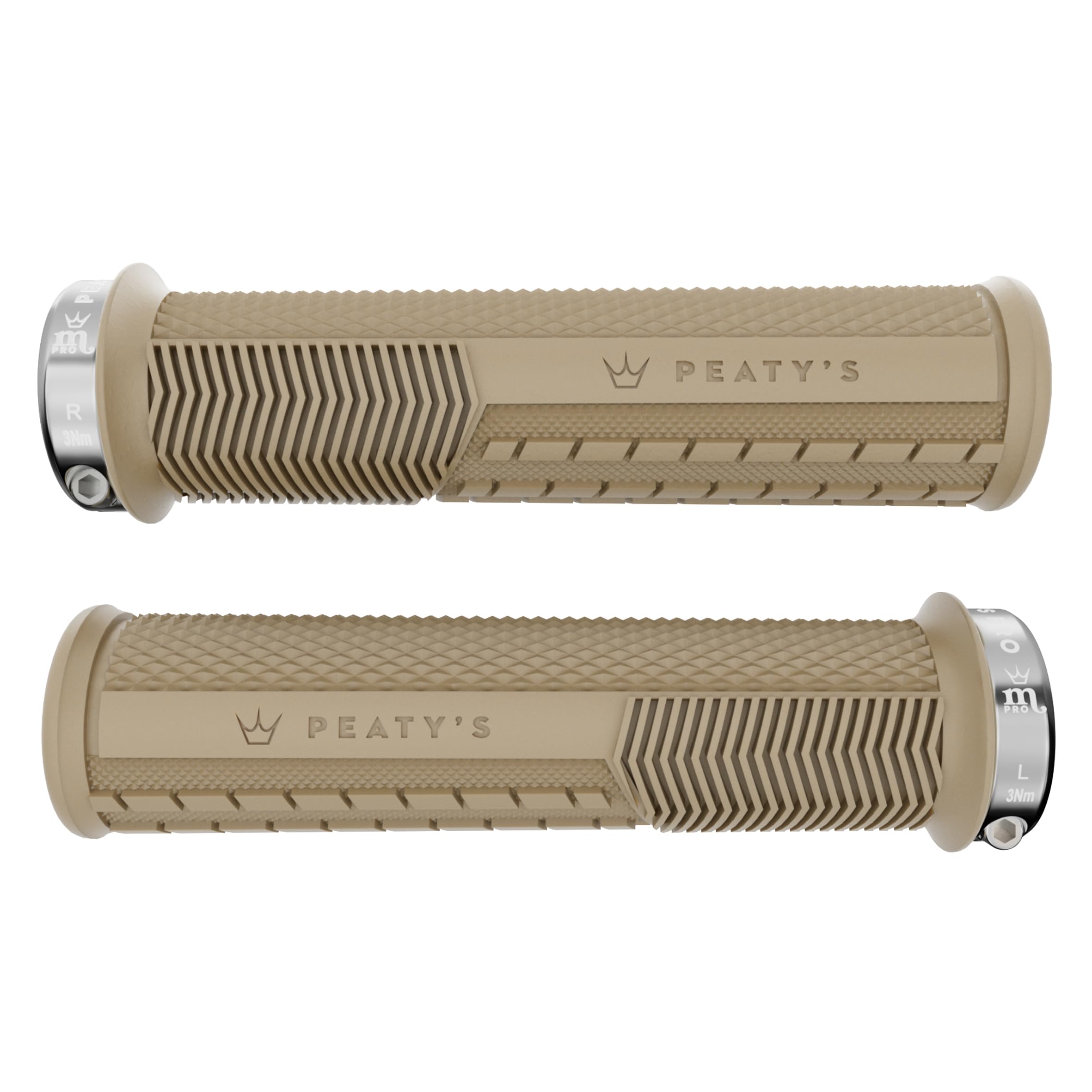Peaty's Monarch Pro Bike Grips - Bike Handle Grips, Dual Compound Design with Impact Dampening Core, BMX, Ebike & MTB Handlebar Grip