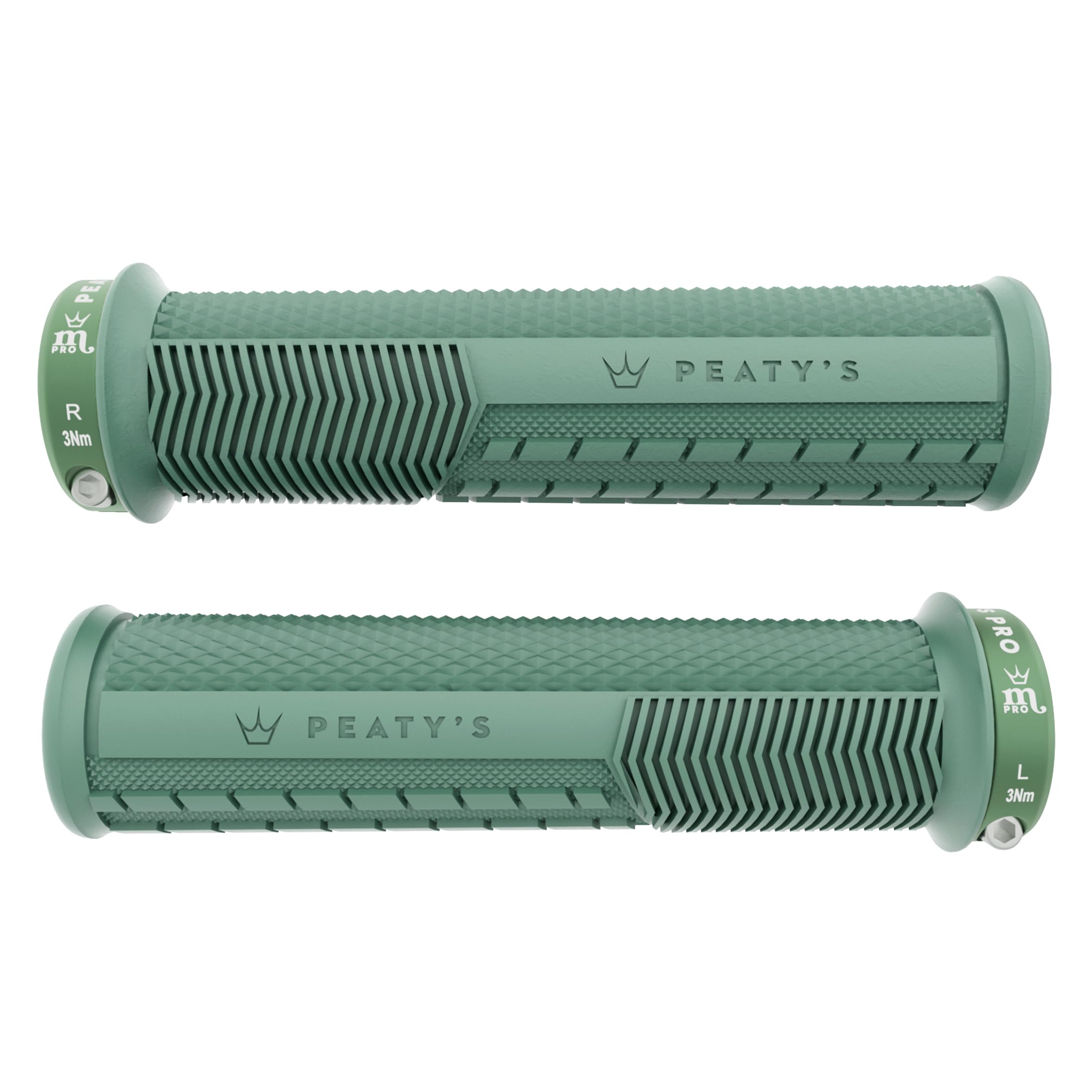 Peaty's Monarch Pro Bike Grips - Bike Handle Grips, Dual Compound Design with Impact Dampening Core, BMX, Ebike & MTB Handlebar Grip