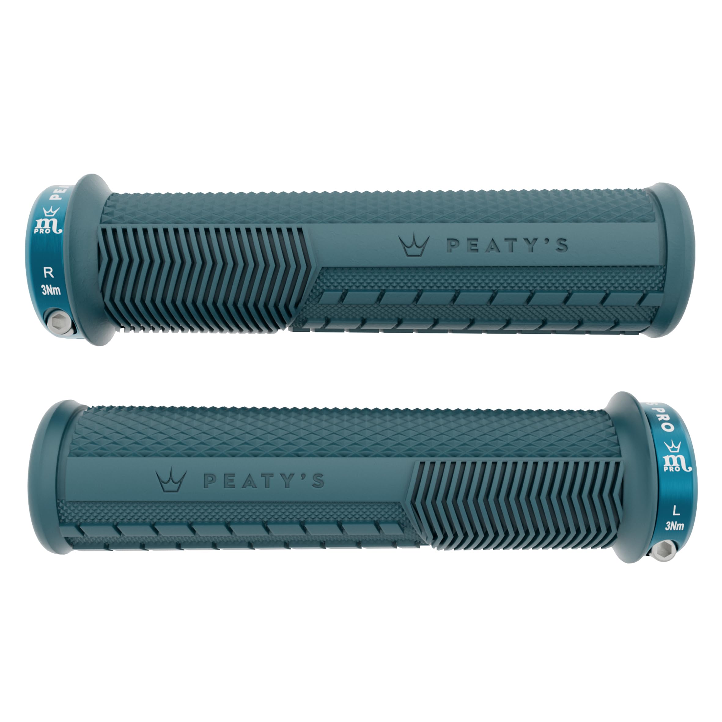 Peaty's Monarch Pro Bike Grips - Bike Handle Grips, Dual Compound Design with Impact Dampening Core, BMX, Ebike & MTB Handlebar Grip