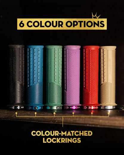 Peaty's Monarch Pro Bike Grips - Bike Handle Grips, Dual Compound Design with Impact Dampening Core, BMX, Ebike & MTB Handlebar Grip
