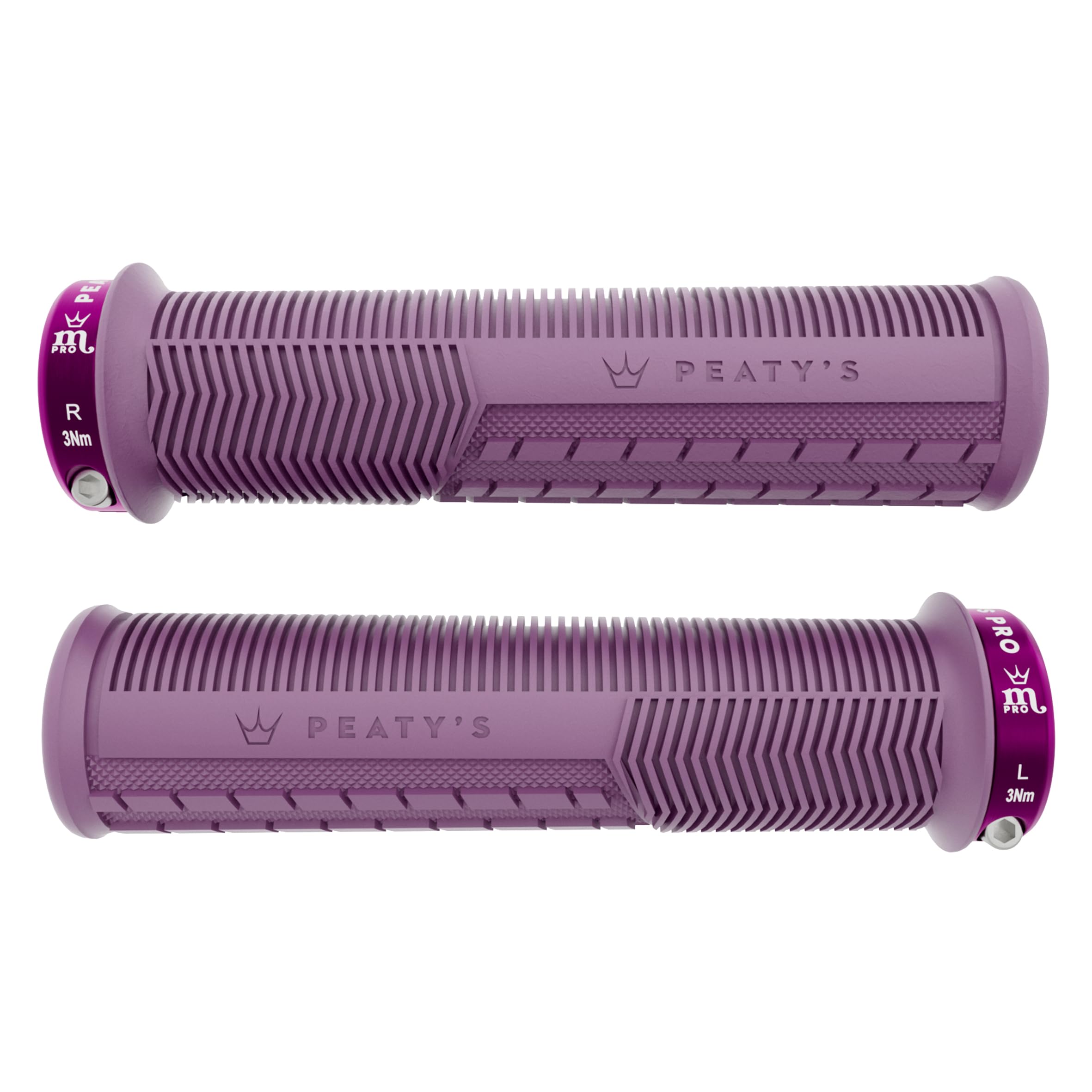 Peaty's Monarch Pro Bike Grips - Bike Handle Grips, Dual Compound Design with Impact Dampening Core, BMX, Ebike & MTB Handlebar Grip