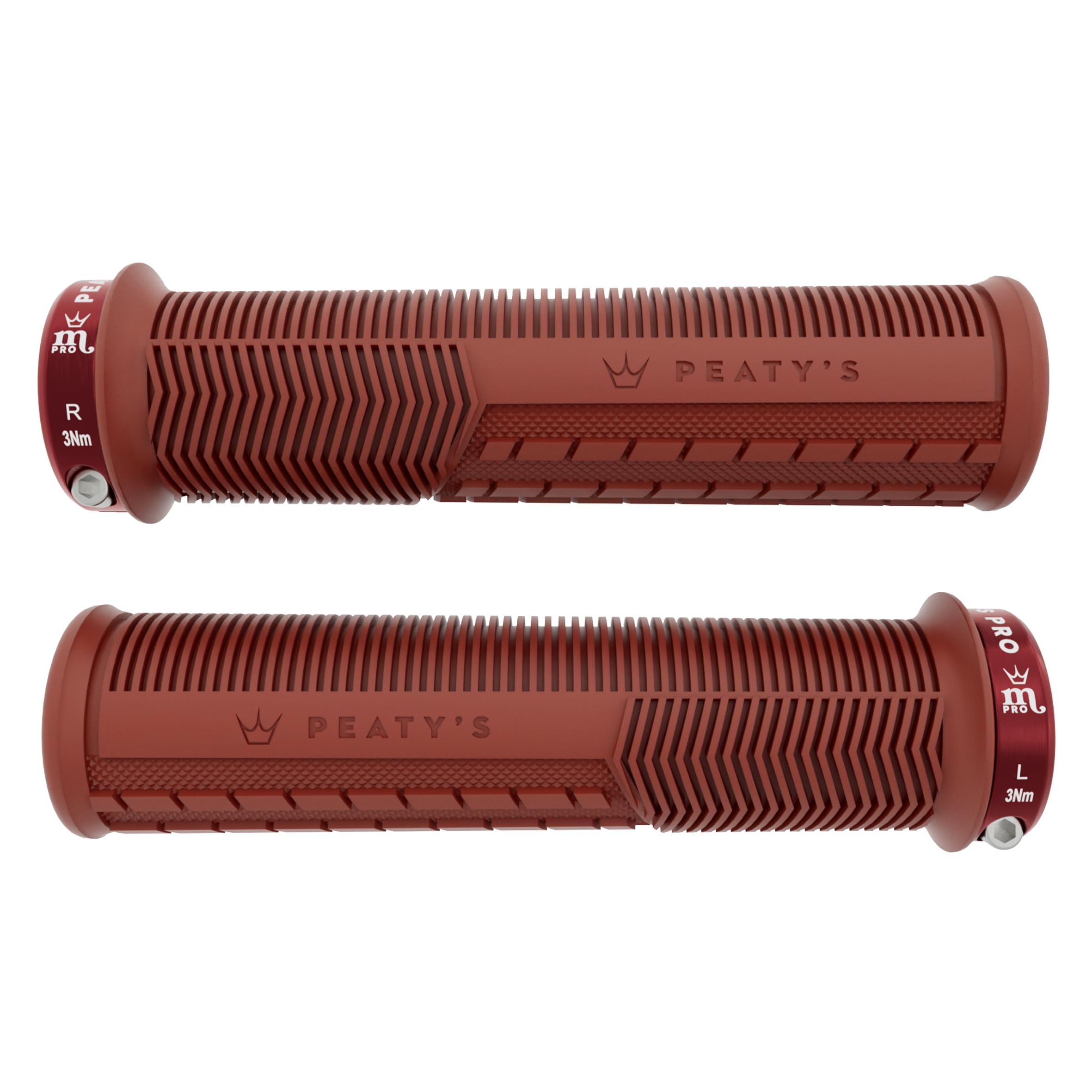 Peaty's Monarch Pro Bike Grips - Bike Handle Grips, Dual Compound Design with Impact Dampening Core, BMX, Ebike & MTB Handlebar Grip