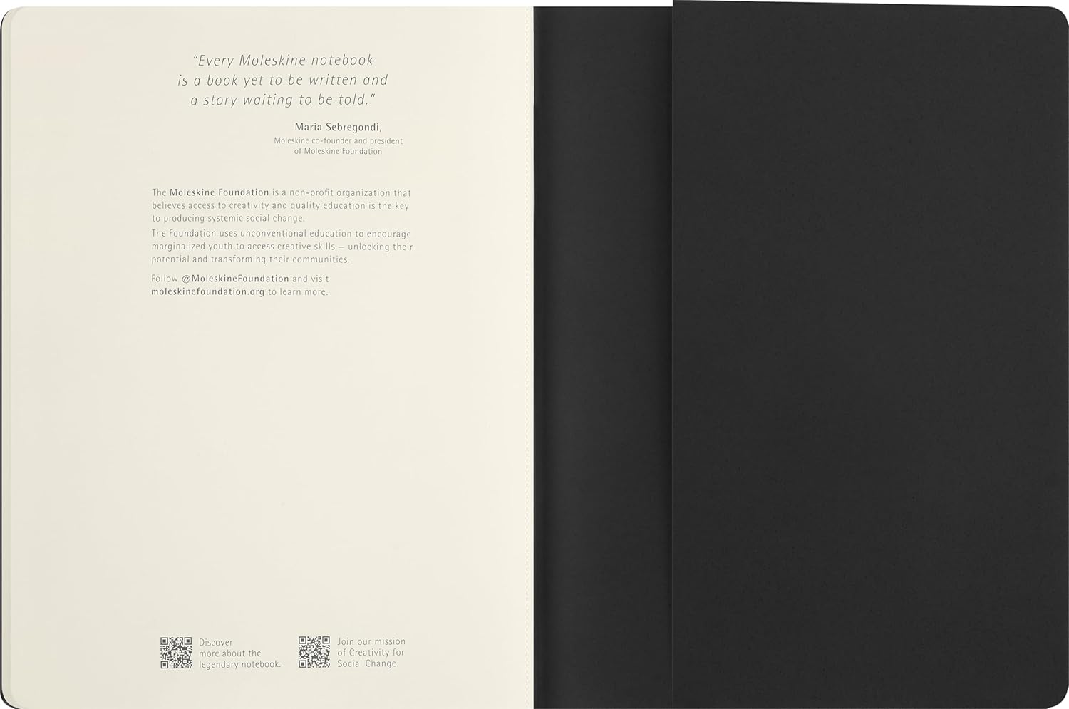 Moleskine x BLACKPINK Volant Notebook - Blank Pages with Flexible Covers, 16 Detachable Sheets, Extra Large Size 19 x 25 cm
