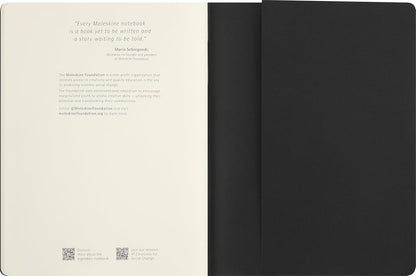 Moleskine x BLACKPINK Volant Notebook - Blank Pages with Flexible Covers, 16 Detachable Sheets, Extra Large Size 19 x 25 cm