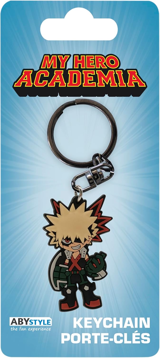 ABYSTYLE My Hero Academia Merch MHA Merch Bakugo Keychain Anime Keychain PVC Anime Accessories for Fans