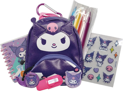 Grandi Giochi Hello Kitty Art & Craft Mini Hello Kitty Backpack, 3 Models with Hanging and Non-Selectable Carabiner, Contains Notebook, Stickers and Other Accessories, for Children from 3 Years