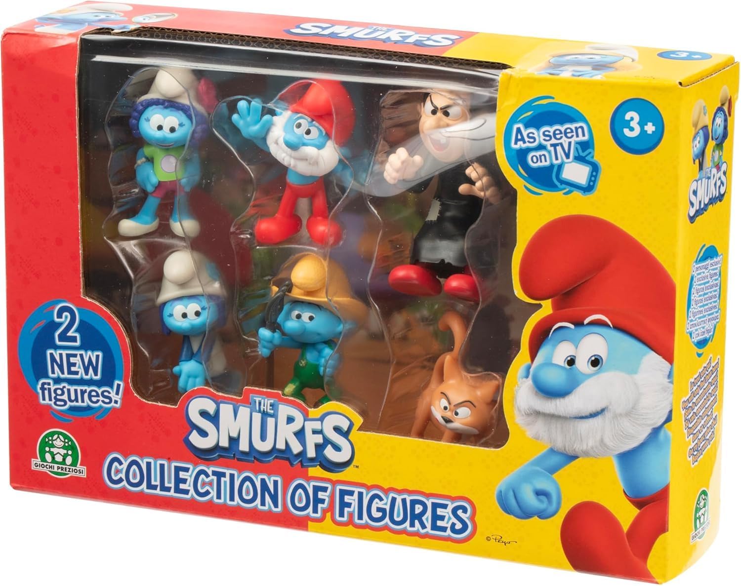 THE SMURFS I PUFFI - Set of 6 Smurfs Characters with Bubble, Firefly, Great Smurf, Farmer, Gargamel and Birba 5.5 cm, for Children from 3 Years