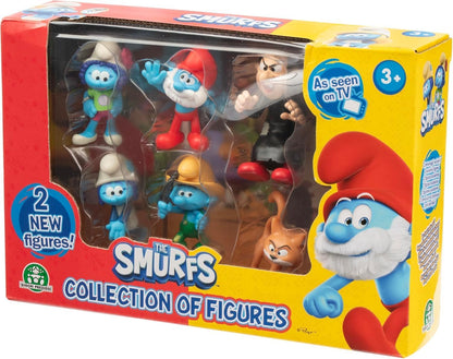 THE SMURFS I PUFFI - Set of 6 Smurfs Characters with Bubble, Firefly, Great Smurf, Farmer, Gargamel and Birba 5.5 cm, for Children from 3 Years
