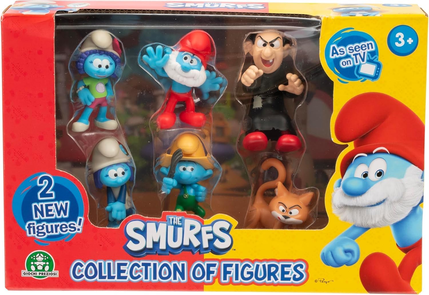 THE SMURFS I PUFFI - Set of 6 Smurfs Characters with Bubble, Firefly, Great Smurf, Farmer, Gargamel and Birba 5.5 cm, for Children from 3 Years