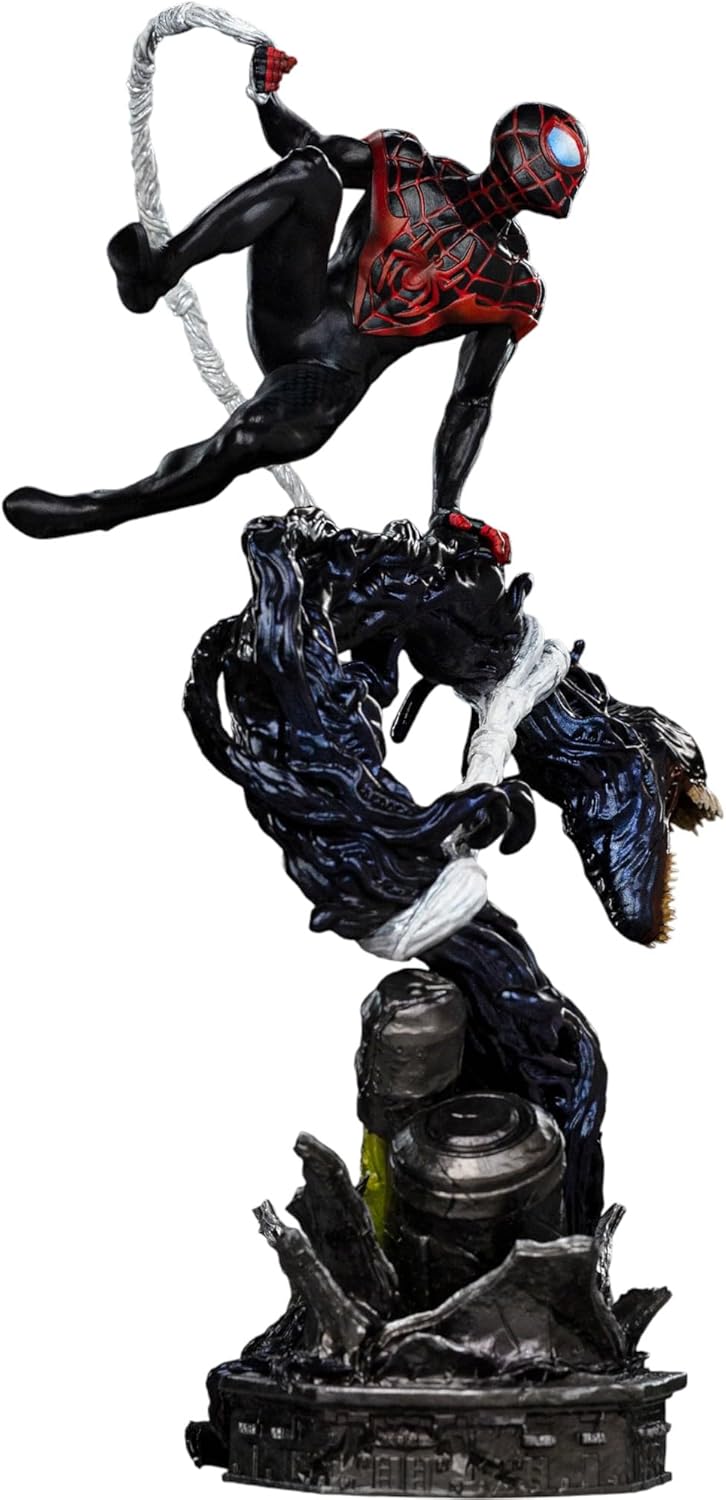 Iron Studios Statua BDS Art Scale 1/10 Miles Morales Diorama Uomo vs Cattivi 32 cm