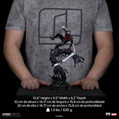 Iron Studios Statua BDS Art Scale 1/10 Miles Morales Diorama Uomo vs Cattivi 32 cm