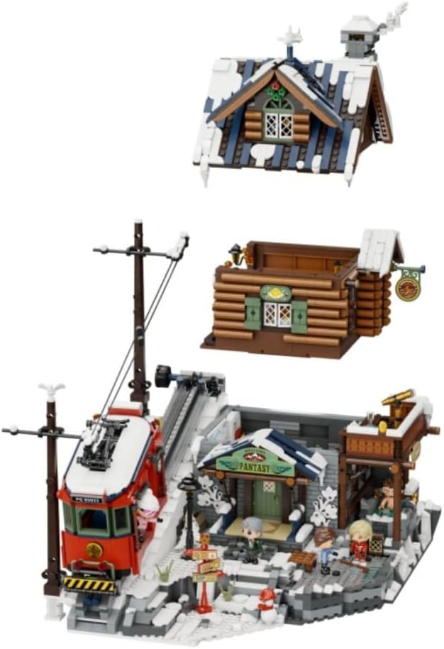 PAN TASY Bauset Berghütte mit Schnee (85033