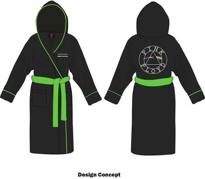 Pink Floyd Accappatoio Circle Band Logo Nuovo Ufficiale Nero Super Soft Fleece