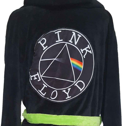 Pink Floyd Accappatoio Circle Band Logo Nuovo Ufficiale Nero Super Soft Fleece