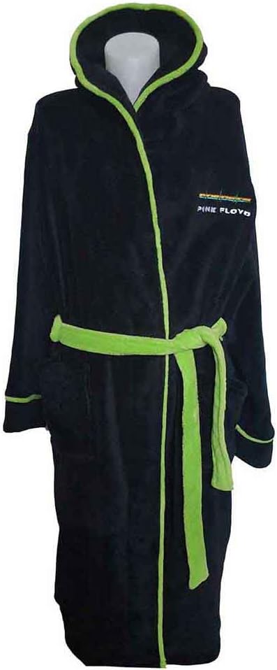 Pink Floyd Accappatoio Circle Band Logo Nuovo Ufficiale Nero Super Soft Fleece