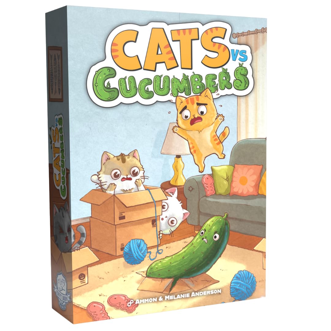 Cats vs Cucumbers – Dice & Card Game | Hilarious Cat Themed Press Your Luck Game | Roll, Collect, and Outsmart Your Feline Foes | Family Friendly Fun for Teens & Adults