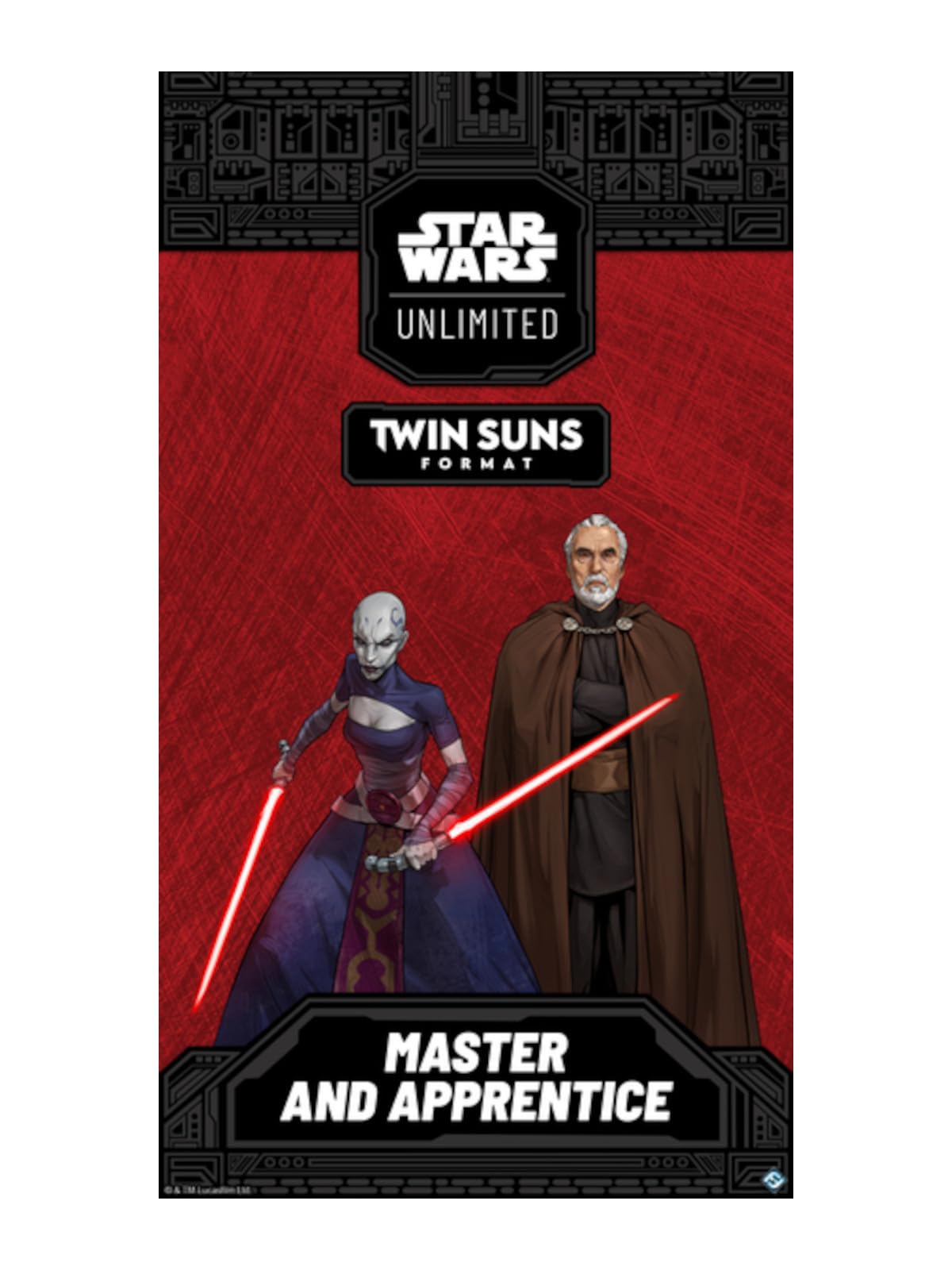 Asmodee | Star Wars: Unlimited TCG | Master and Apprentice: Count Dooku and Asajj Ventress Twin Suns Deck | Prebuilt 80-Card Multiplayer Deck | Age 12+ | 3 to 4 Players | 20 Min