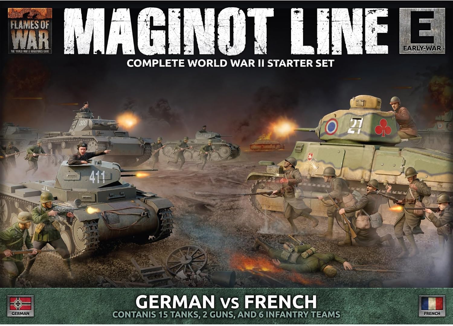 Flames of War - Maginot Line - German vs French Starter Set (Plastic