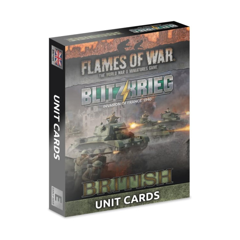 Flames of War: FW281BU Blitzkrieg British Unit Cards (x28 Cards) - Limited Edition
